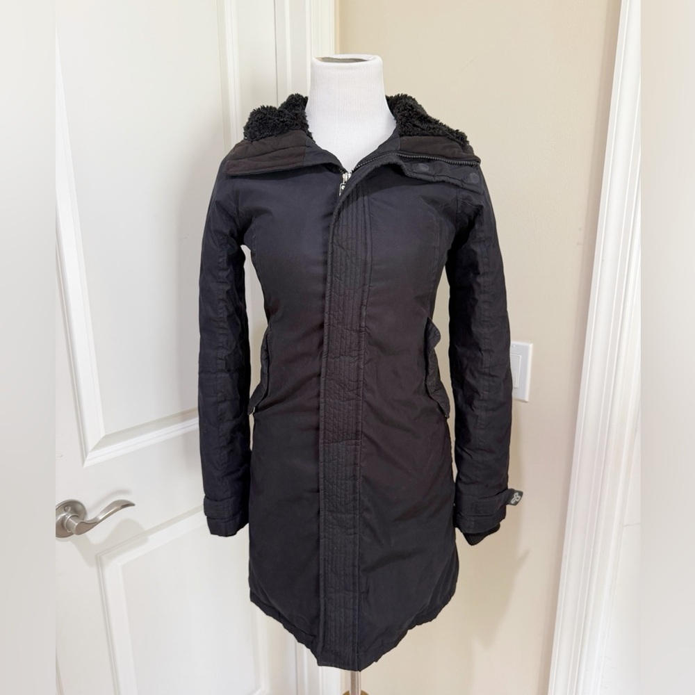 Artizia TNA Avoriaz Hooded Full Zip Waterproof Black Winter Parka Jacket Size XS